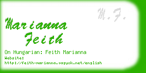 marianna feith business card